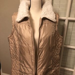 Gold and fleece jacket